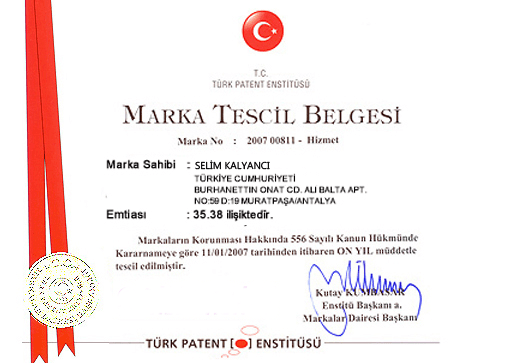 Marka tescil belgesi önizlemesi